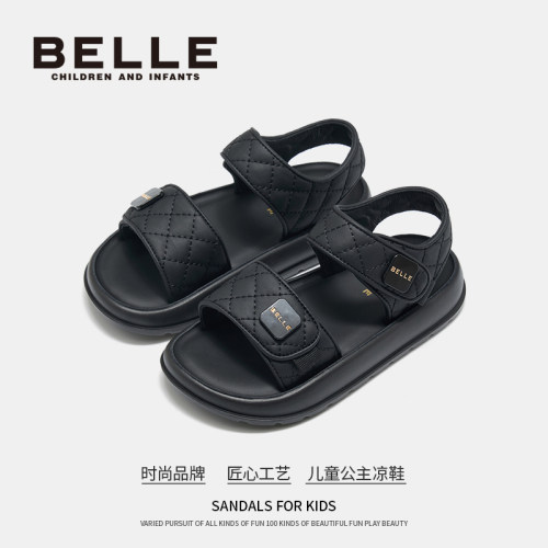 百丽官方正品新款女童运动凉鞋