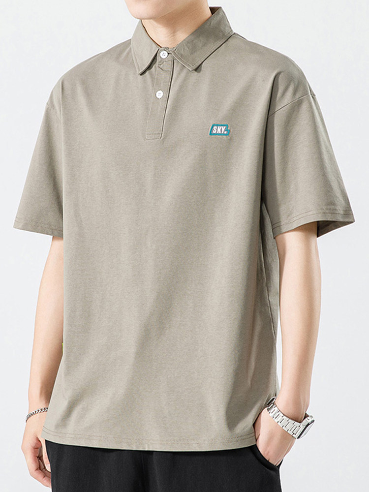 HEAVYWEIGHT POLO SHIRT MENS SHORT SLEEVE SUMMER FASHION BRAND 2024 NEW JAPANESE LAPEL T-SHIRT MENS ICE SILK LOOSE TOP T