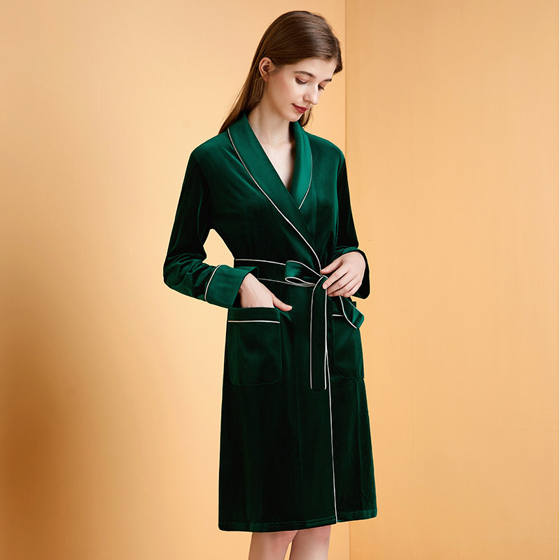 睡衣女春秋冬款长袖日式睡袍女士金丝绒可外穿浴袍长款新娘晨袍BL,女士内衣/男士内衣/家居服,睡袍/浴袍,淘宝优惠券,粉丝福利购,淘宝优惠卷