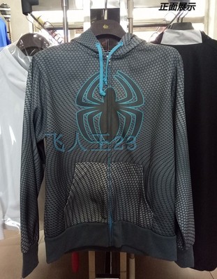美国薄绒拉链开衫男子连帽卫衣