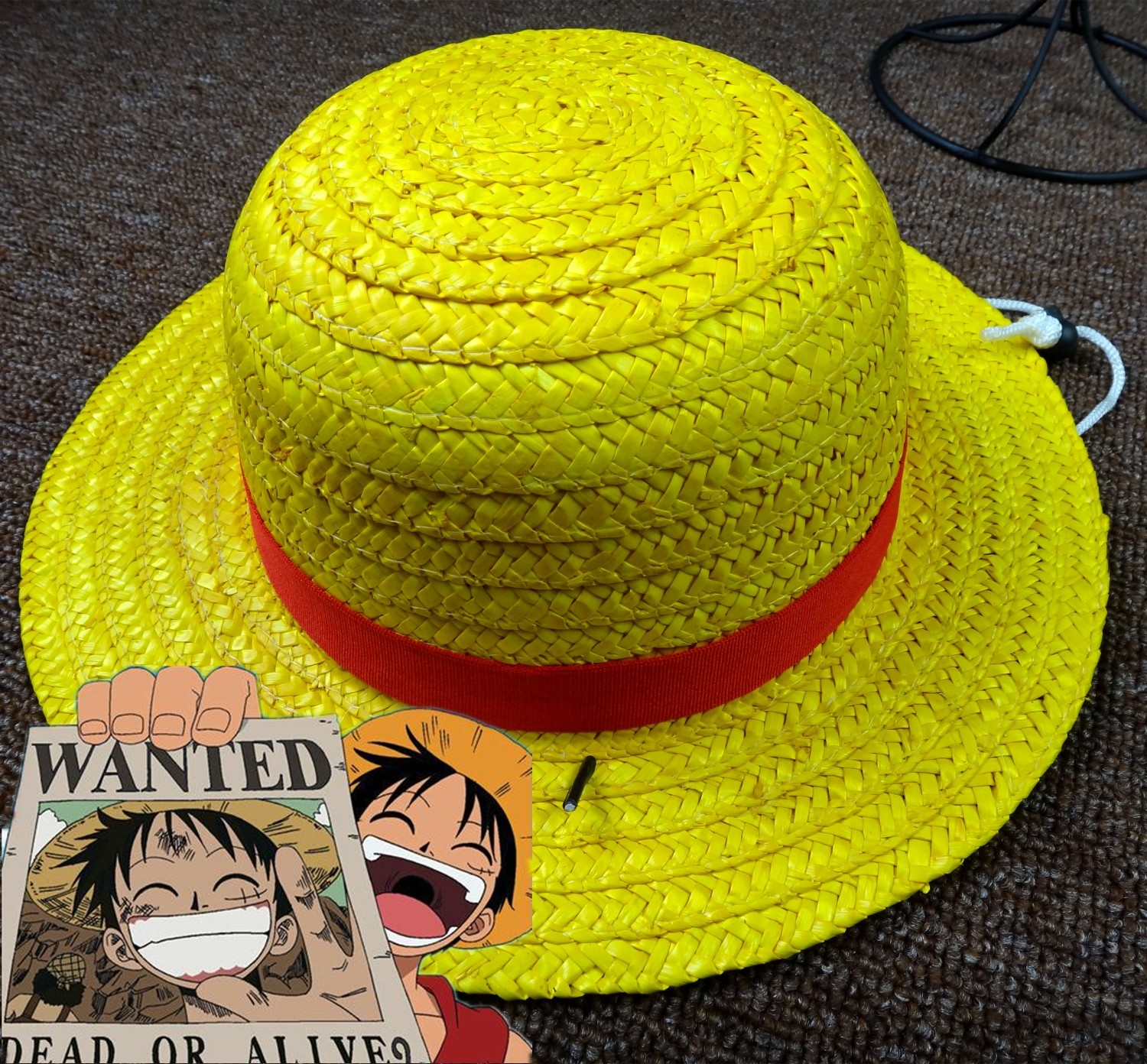 海贼王同款路飞草帽男夏季 户外防晒百搭休闲遮阳帽子潮流沙滩cos