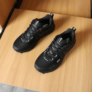 男士防水透气防滑耐磨减震户外软底低帮登山越野徒步鞋外贸运动鞋