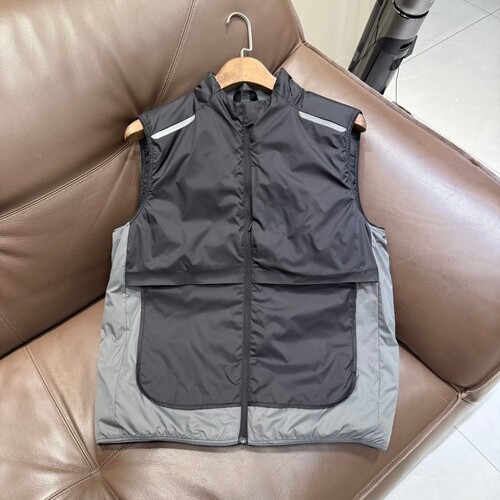 户外轻量化设计男士秋冬保暖透气立领夹棉百搭休闲反光背心马甲