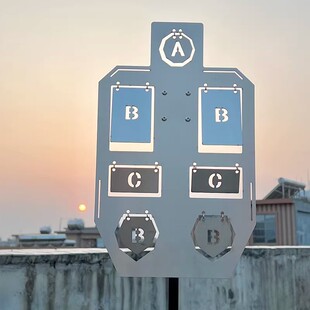 新品不锈钢靶职业射击训练靶金属靶子水弹乐不锈钢打靶