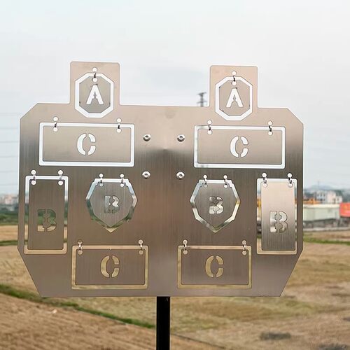 双面打靶不锈钢靶金属标靶真人CS金属打靶职业射击训练靶