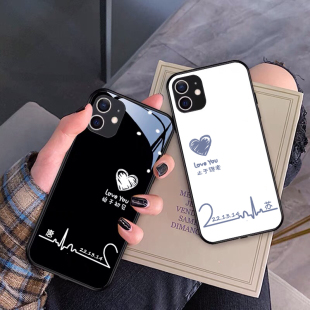 始于初见情侣手机壳任意机型定制适用oppo华为nova7苹果14小米11