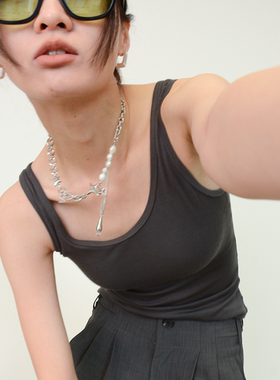 两耳光哈欠蜜桃黑色打底吊带小背心女士内搭美背文胸一体夏带胸垫