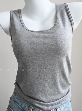 超解压打底背心针织不带胸垫无袖女白色夏外穿内搭2025新吊带上衣