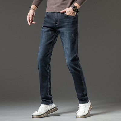高弹力牛仔裤男青年百搭修身直筒