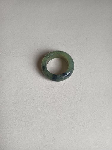 岫玉水墨绿戒圈戒指指环戒圈跑环配饰饰品男女934-951