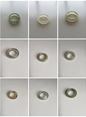 天然岫玉冰料戒指指环戒圈跑环配饰饰品JZ48-56