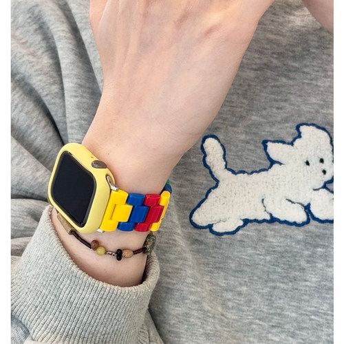 Applewatch夏天积木三株彩色表带