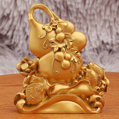 禄酒柜金属工艺品办公室年年有余