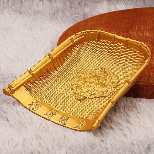 米乔迁五谷丰登金蟾簸箕装饰品