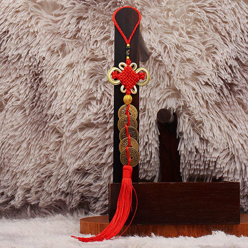 钱绳门中国结挂件绳金币五帝五帝流苏门槛黄铜铜钱转运流苏对门压