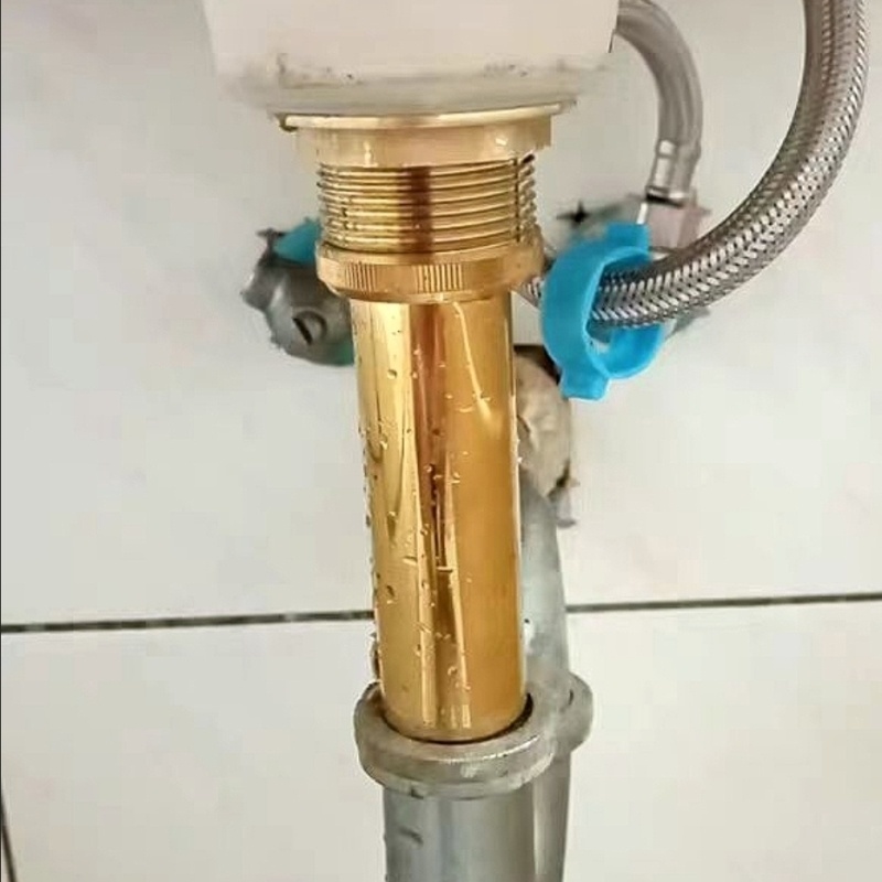 陶瓷排水管翻板式去水洗手盆水槽配件落水弹跳防臭仿古黑色金色