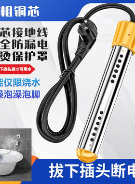 热得快不锈钢加热棒学生宿舍暖水瓶盆桶烧洗澡用大小低功率烧水器