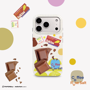 major tom原创巧克力主题可爱imd半包亮面黑边大孔软壳苹果17promax趣味iphone17pro手机壳防摔