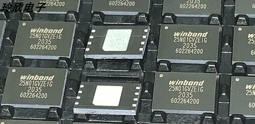 原装正品 贴片 W25N01GVZEIG WSON-8 3V 1Gb串行NAND闪存芯片直拍