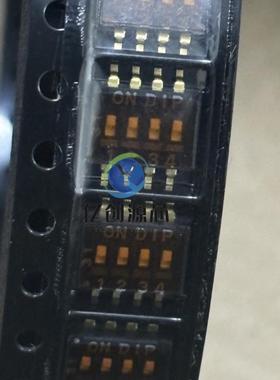 NHDS-04-T-V台湾圆达DIP拨码开关1.27mm间距4位4P编码开关 上拨下