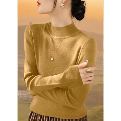 半高领打底衫女2025新款轻奢高级感内搭可外穿高档针织衫毛衣
