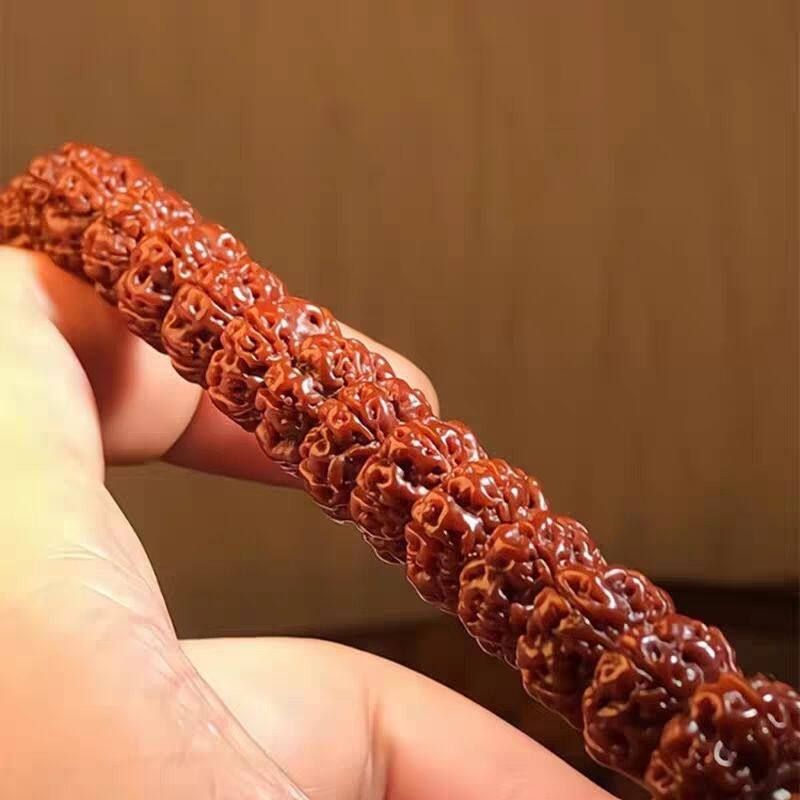 包浆玉化机刷小金刚菩提子手串108颗树王花王矮桩双龙男女款手链