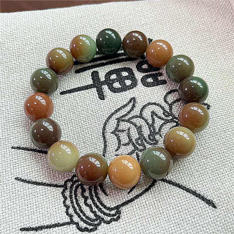 敦煌圆大尺寸菩提根手串绕指柔学生版文玩佛珠念珠高油高密菩提子