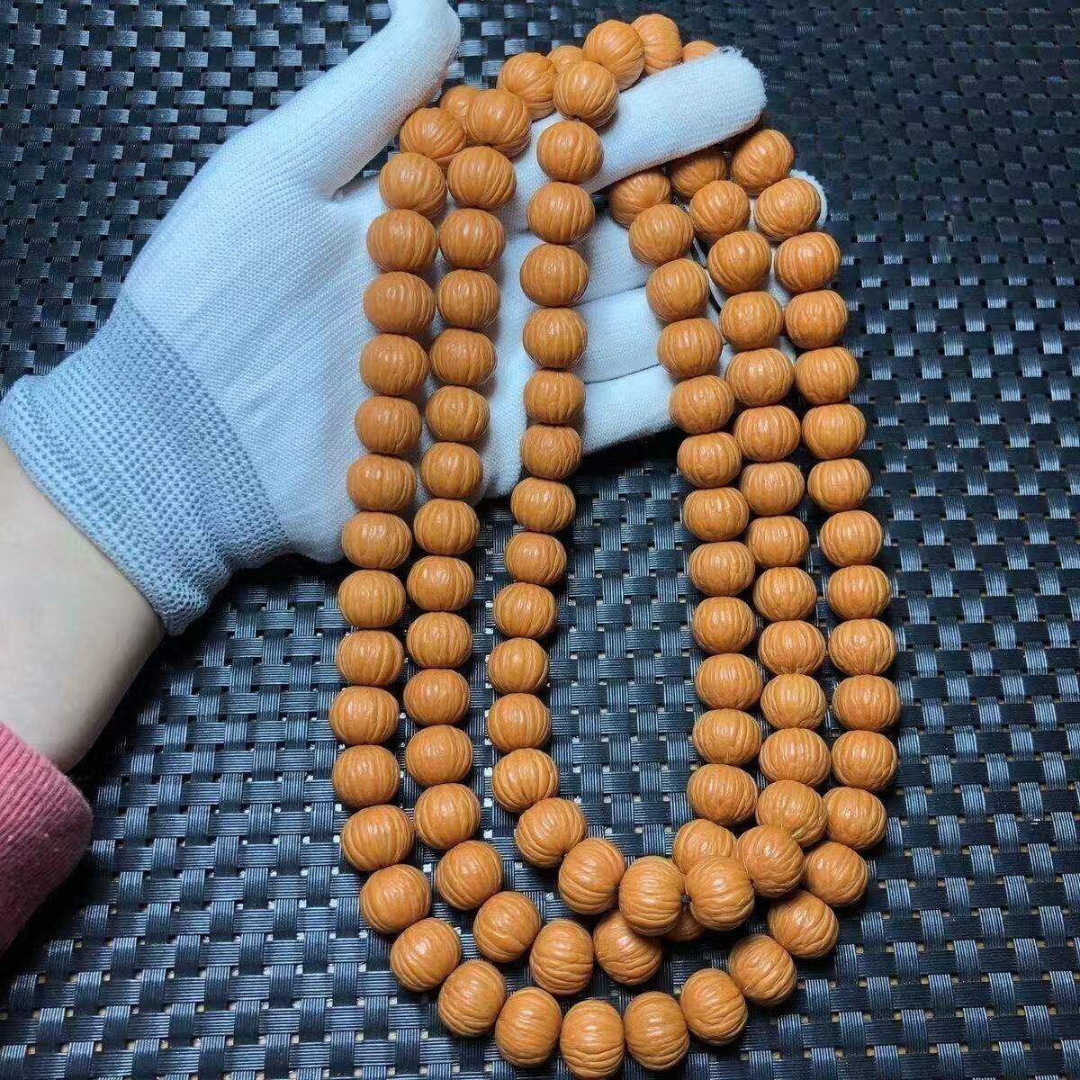 猴头南瓜土豪核桃手串凤眼佛珠108凤羽文玩毕业念珠手链手串脖挂