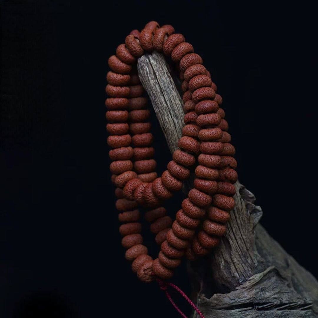 精品莲花野生菩提手串磨盘原籽菩提子手链108男女佛珠文玩