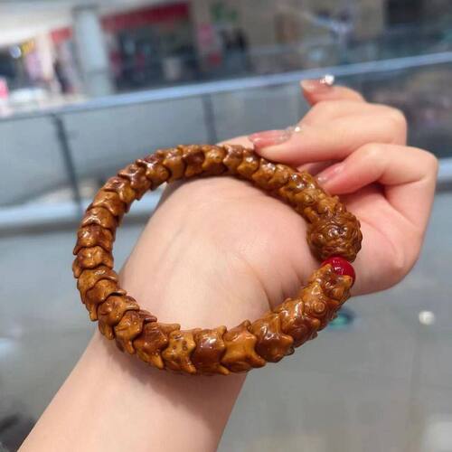 13mm紫金鼠菩提龙年雕刻中国龙串手串菩提绕指柔文玩佛珠男女款