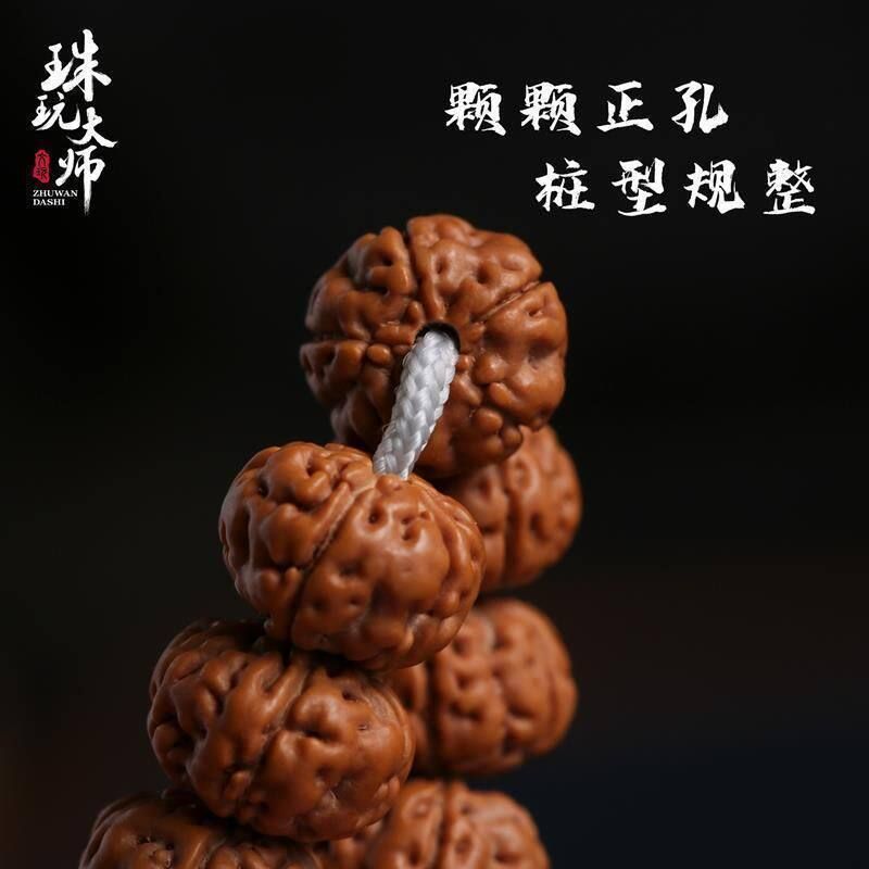 【收藏级老树王108】天然原生态双龙纹小金刚菩提子原籽男女手串