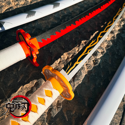 新鬼灭之刃日轮刀竹木刀武器剑模型合金COS道具刀炭治郎我妻善逸