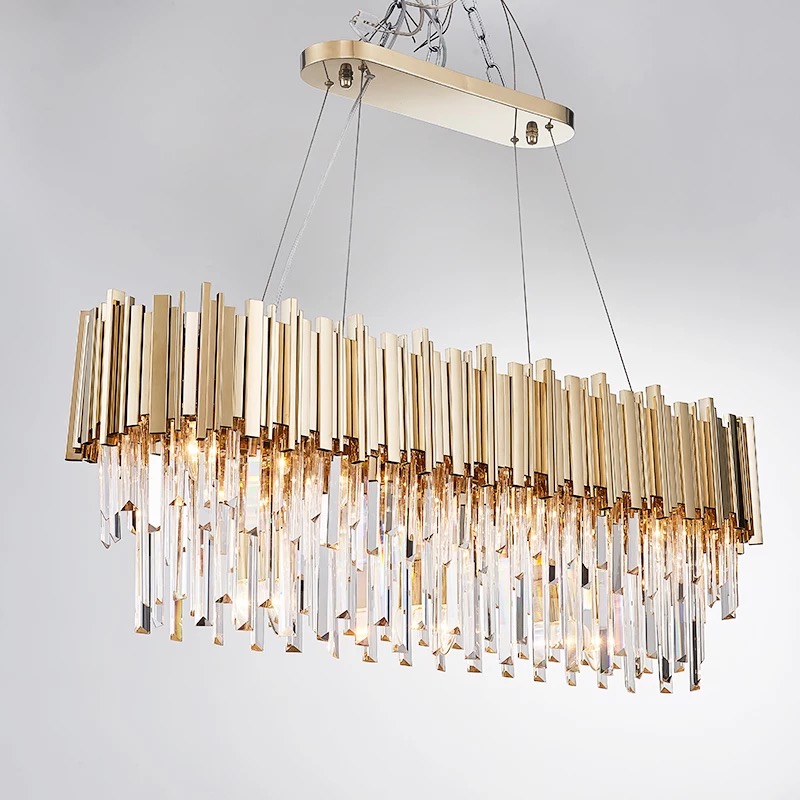 软装设计师后现代风金属水晶吊灯
