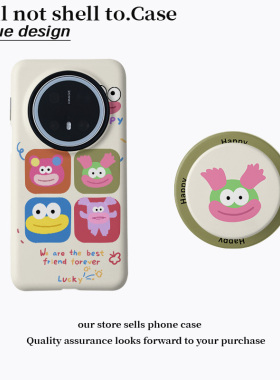 壳壳大世界ins格子小丑怪适用华为pura80pro手机壳小米17vivox300prooppofindx9pro磁吸支架菲林二合一全包