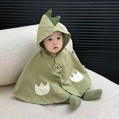 婴儿出门防风斗篷儿男宝婴儿防风斗篷春装男女宝宝披风外套幼儿挡