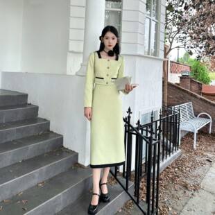 【微瑕疵清仓】北岛家法式复古小香风瘦半身裙富家千金财阀套装