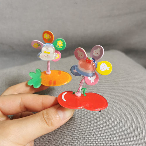 胡萝卜夹子宝宝草莓女童发饰品