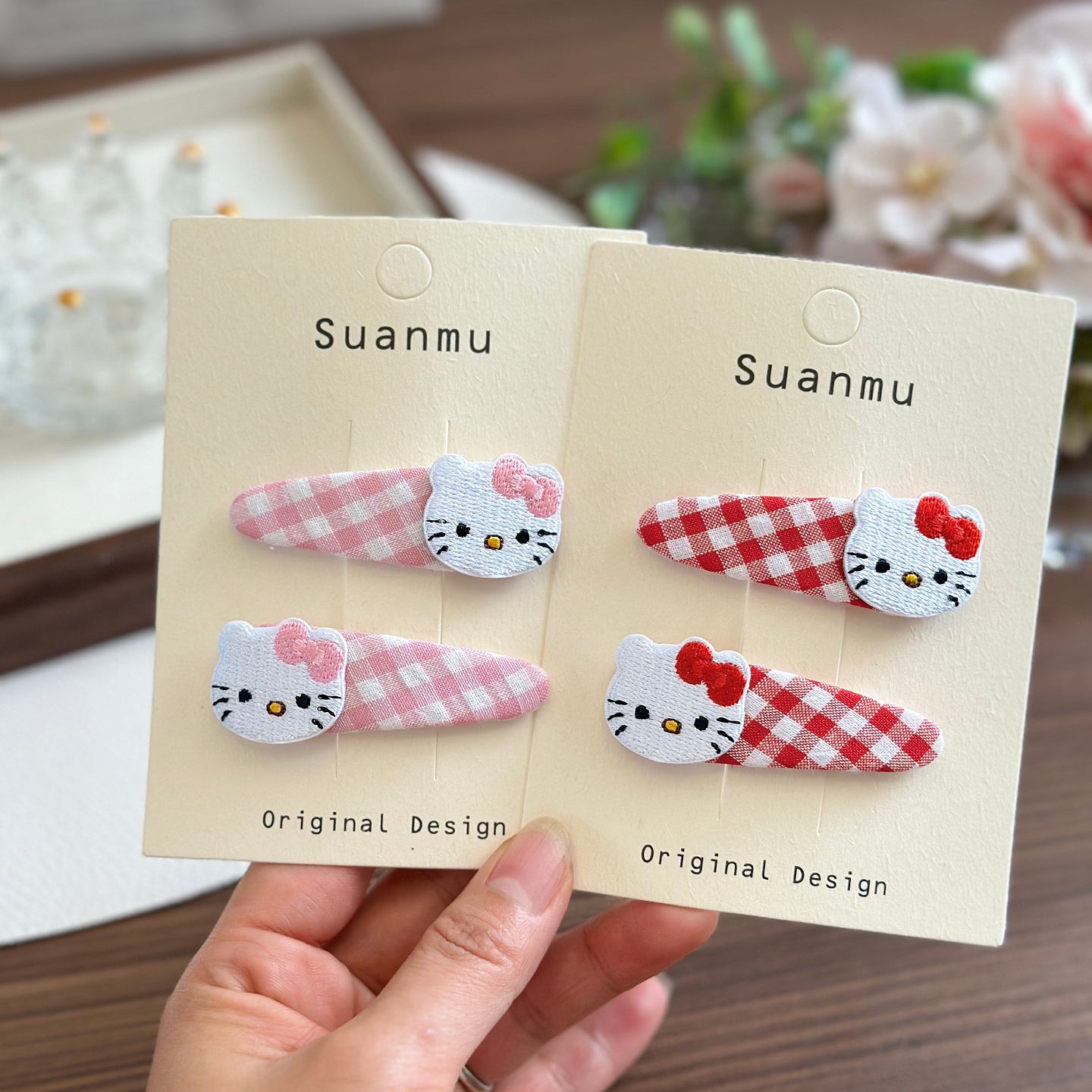 可爱猫BB夹宝宝kitty刺绣掰掰夹