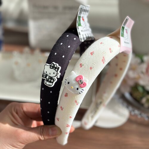 HelloKitty宽边海绵头箍高颅顶女