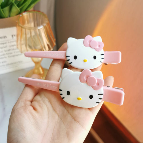 凯蒂猫边夹亚克力日韩卖萌发饰品