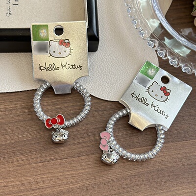 凯蒂猫少女心电话线发圈扎发头绳