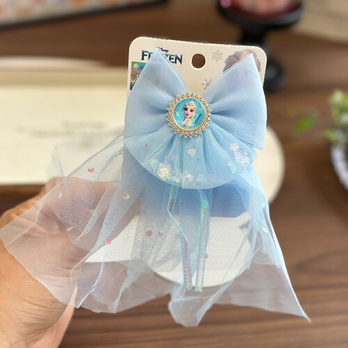 儿童公主女网纱蝴蝶结发夹头饰品