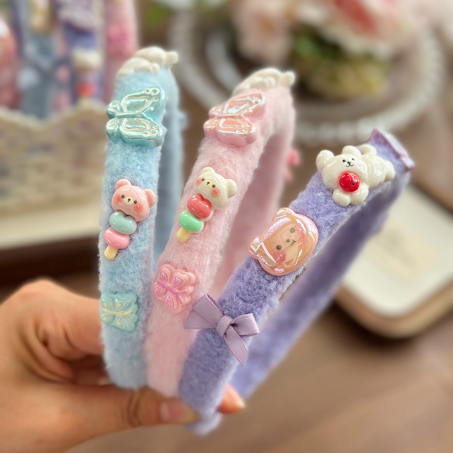 儿童毛绒发箍公主头箍卡通压发窟