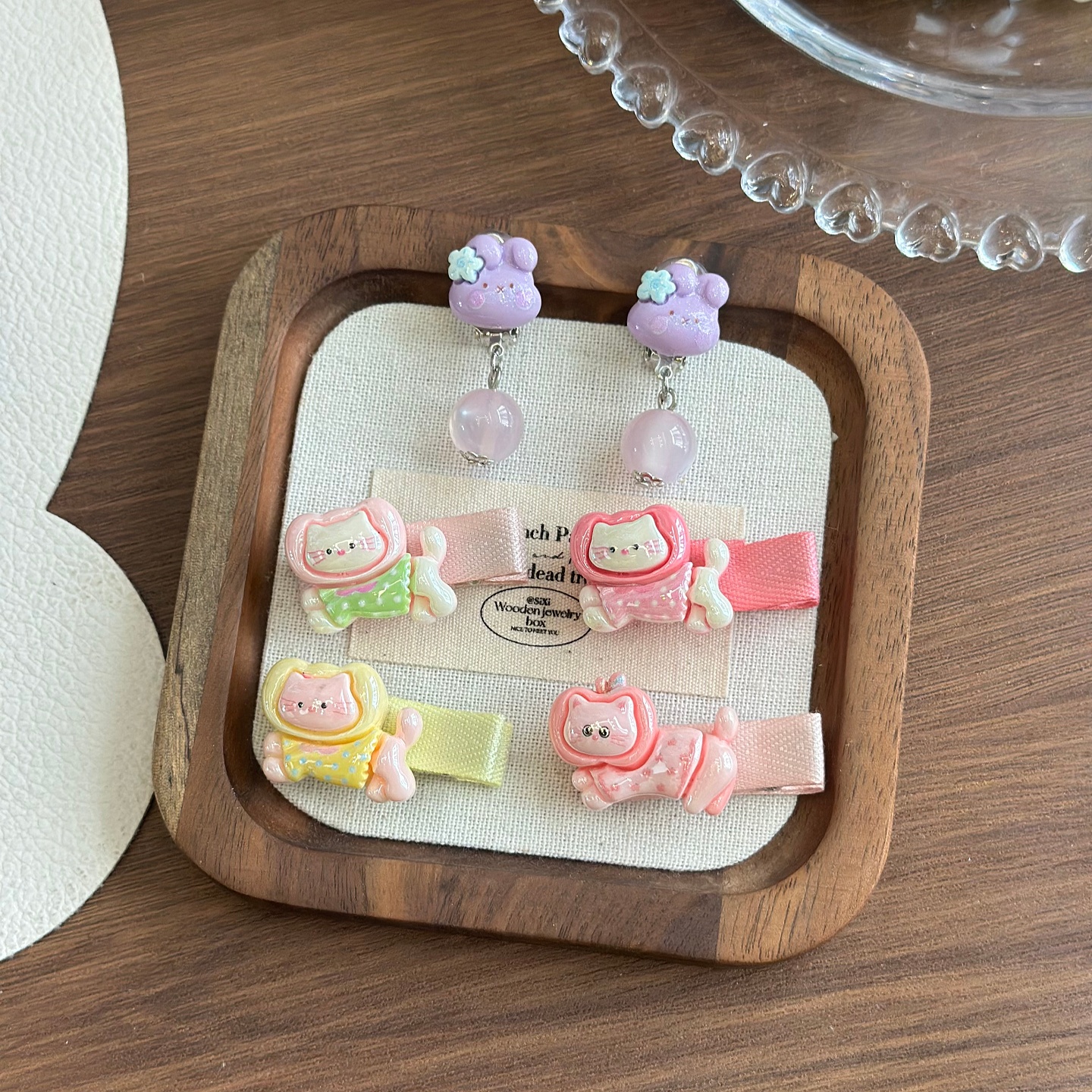 婴幼儿童全包夹发夹耳夹可爱猫咪对夹宝宝碎发刘海夹鸭嘴夹不伤发