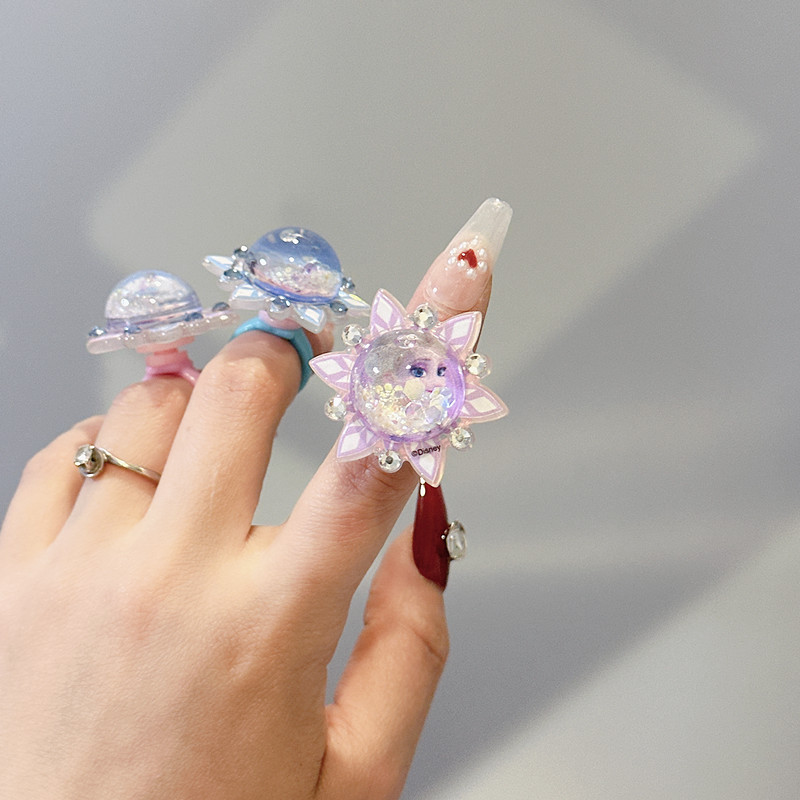 女童旋转戒指流沙公主首饰品礼物