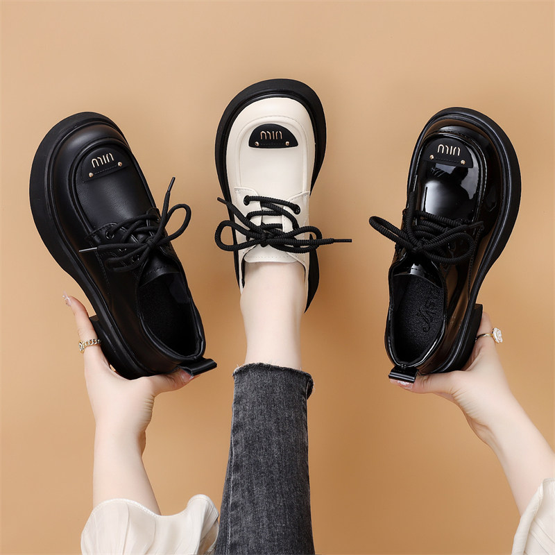 小香风小皮鞋女款2025年春季百搭系带英伦风jk低跟通勤工作乐福鞋,女鞋,浅口单鞋,淘宝优惠券,粉丝福利购,淘宝优惠卷