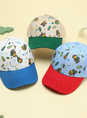 B.Duck小黄鸭儿童帽子男小童棒球帽鸭舌帽休闲运动潮流遮阳帽可爱