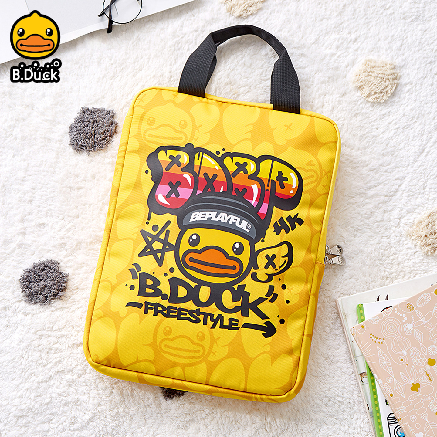B.Duck小黄鸭笔记本电脑包可爱卡通手提内胆包轻薄收纳包14寸