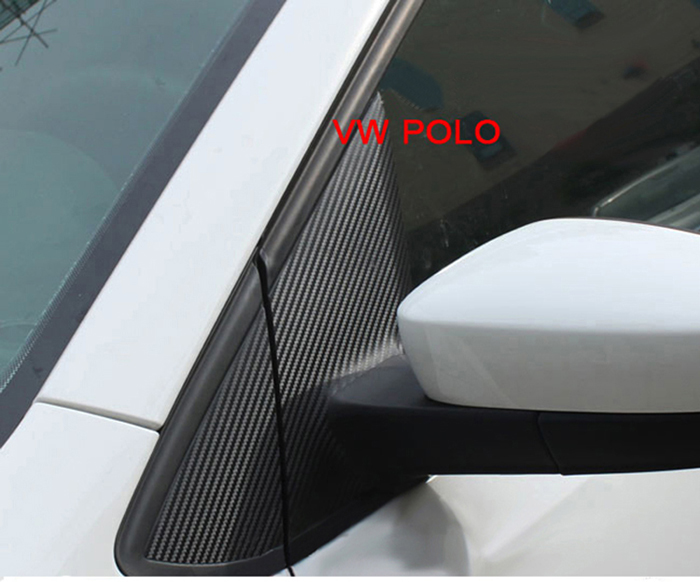 大眾1116新POLO ABC柱門柱車貼保護貼波羅碳纖維汽車改裝貼紙包郵