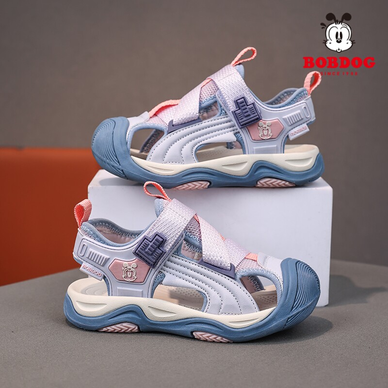 巴布豆童鞋女童凉鞋包头2026夏季新款女孩学生软底防滑运动沙滩鞋